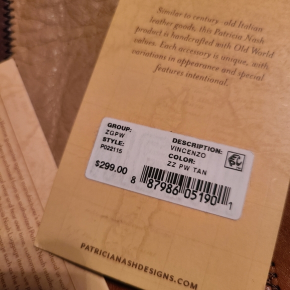 Patricia Nash Zig Zag Stitch Patchwork Hobo in Italian leather - Picture 4 of 5